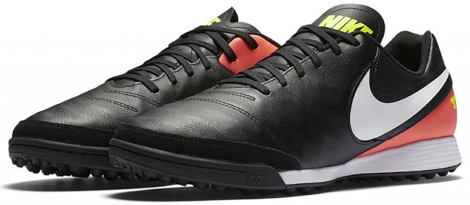 耐克TiempoX Genio 2皮质TF '黑橙荧光黄'球鞋 819216-018 Order 耐克TiempoX Genio 2皮质TF '黑橙荧光黄'球鞋 819216-018