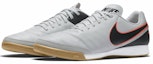 Order Nike Tiempox Genio II Kulit Court Dalam 'Kelabu Hitam' 819215-001