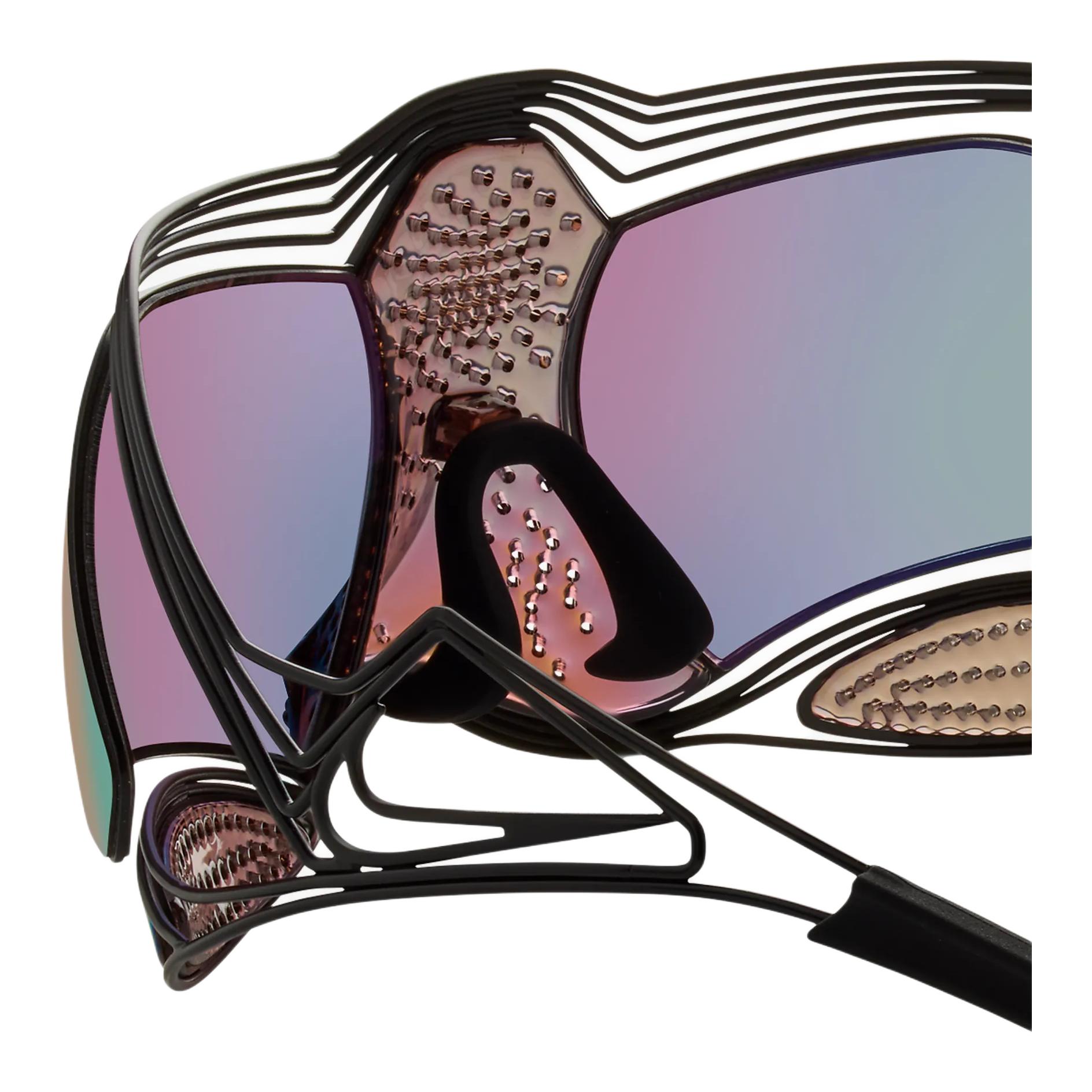 Details for Nike Titanium Irregular Sunglasses Black Unisex Couple Style with Hollow Design EV24022-008