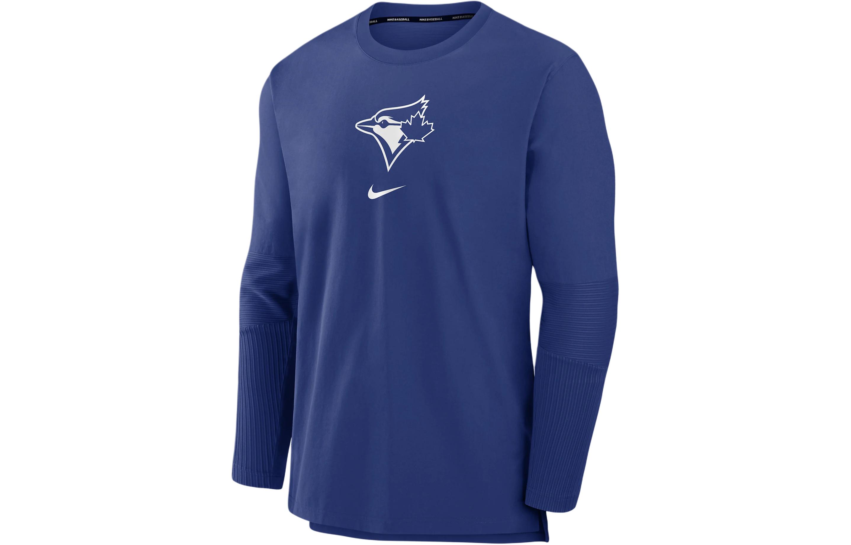 Nike Toronto Blue Jays Authentic Collection Logo Pullover Jacket Blue Mens 015C11TUTOR-5Z2