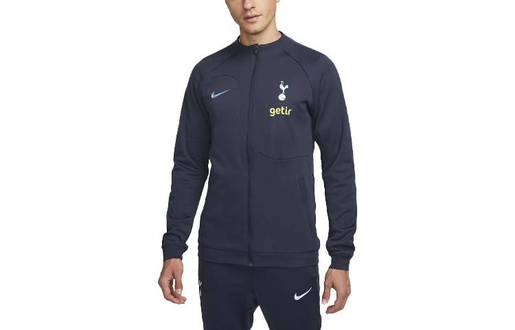 Nike Tottenham Hotspur Academy Pro Logo Soccer Jacket Navy Long Sleeve DV5056-460