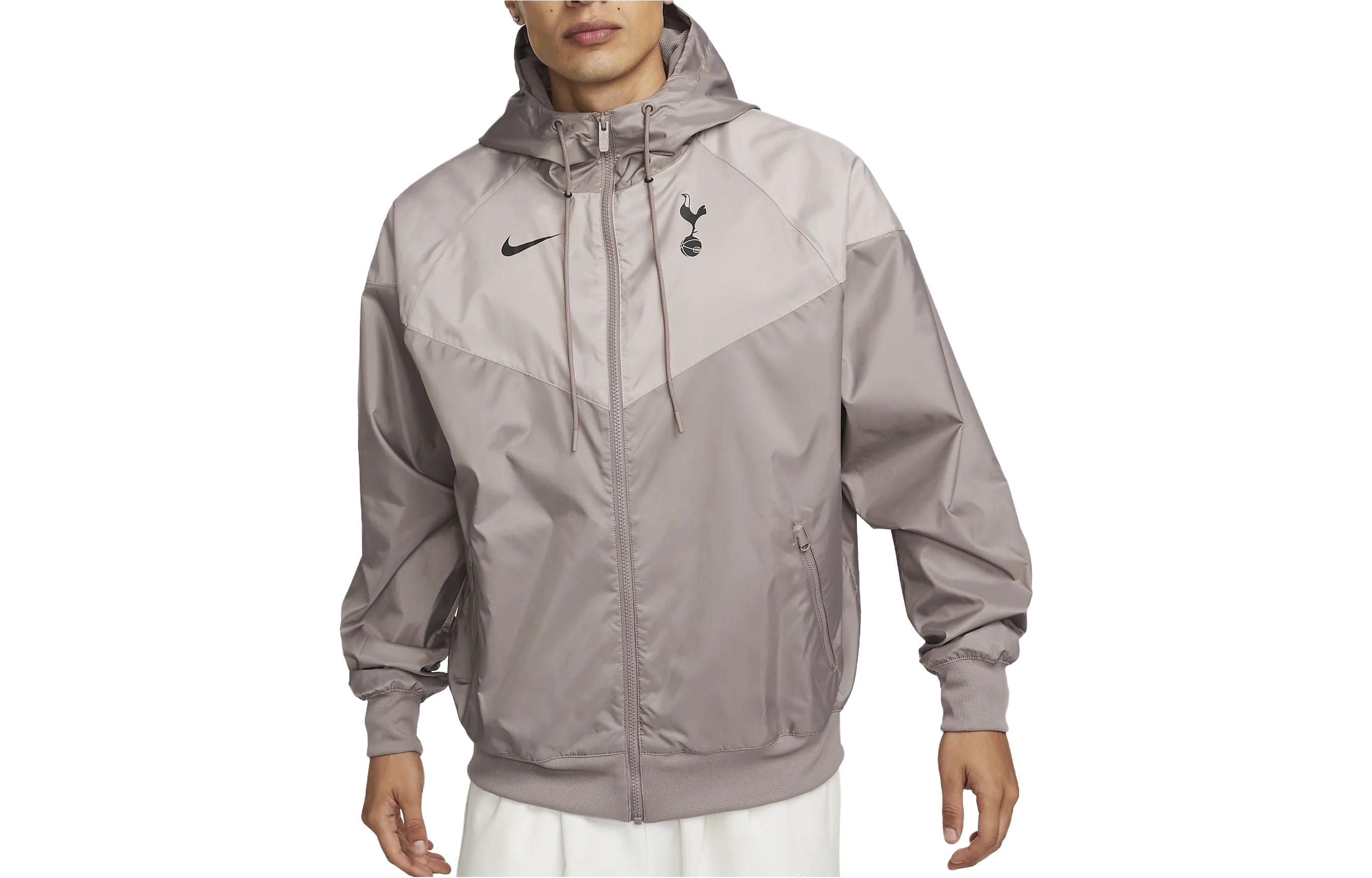 Order Nike Tottenham Hotspur Essentials Windrunner Hooded Football Jacket Grey Beige  FD8375-272