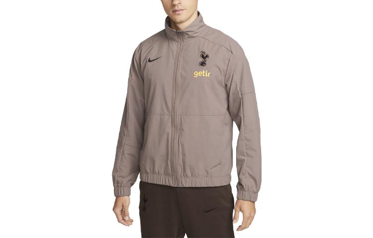 Nike Tottenham Hotspur Revival Third Logo Embroidered Casual Jacket Men’s Taupe DX8632-209