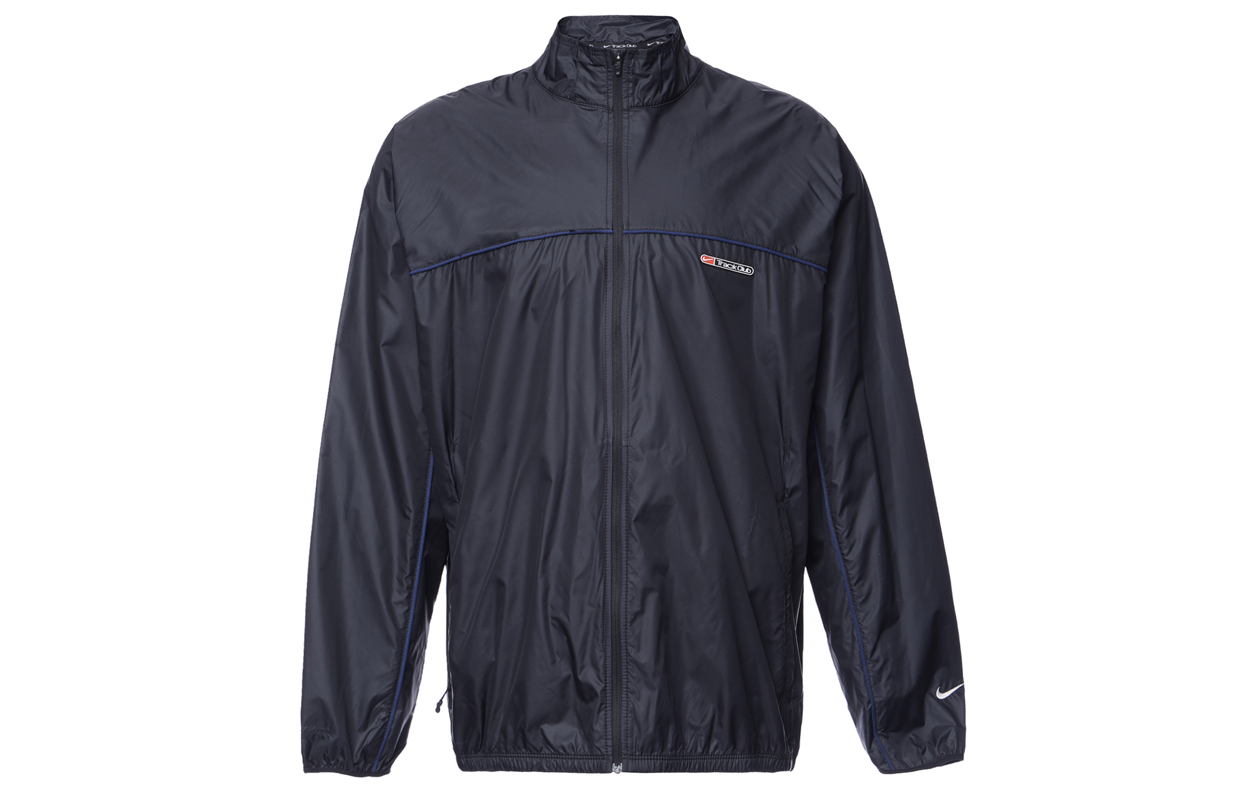 Nike Track Club Black Waterproof Running Jacket with Letter Print FB5516-010