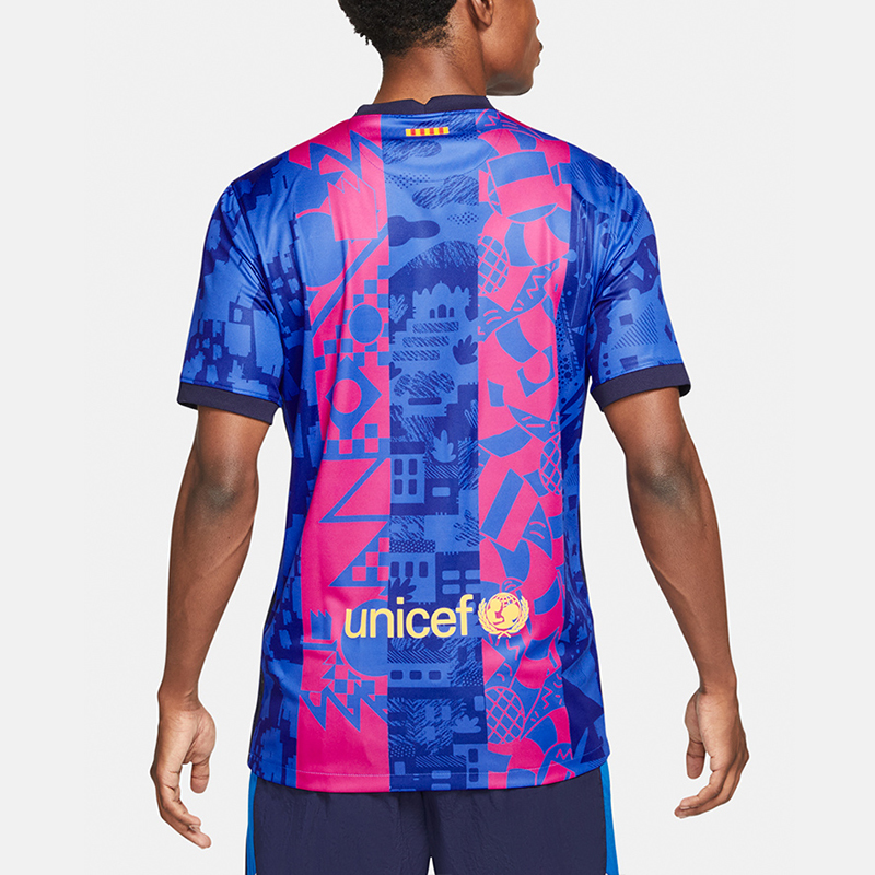 Purchase 나이키 트레이닝 레트로 반팔 축구 저지 SW 팬 에디션 21-22 바르사 블루 남성용 DB5896-406