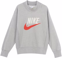 Nike Trend Capsule Logo Embroidered Crewneck Sweatshirt Light Grey DM5274-050 Nike Trend Capsule Logo Embroidered Crewneck Sweatshirt Light Grey DM5274-050