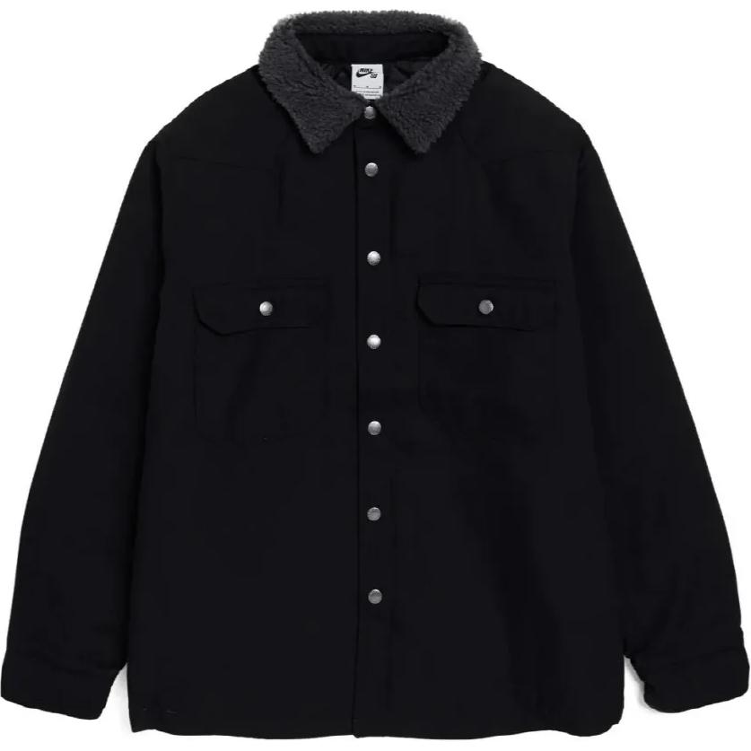 Nike Unisex Solid Black Single-Breasted Collar Long-Sleeve Jacket FQ0513-010