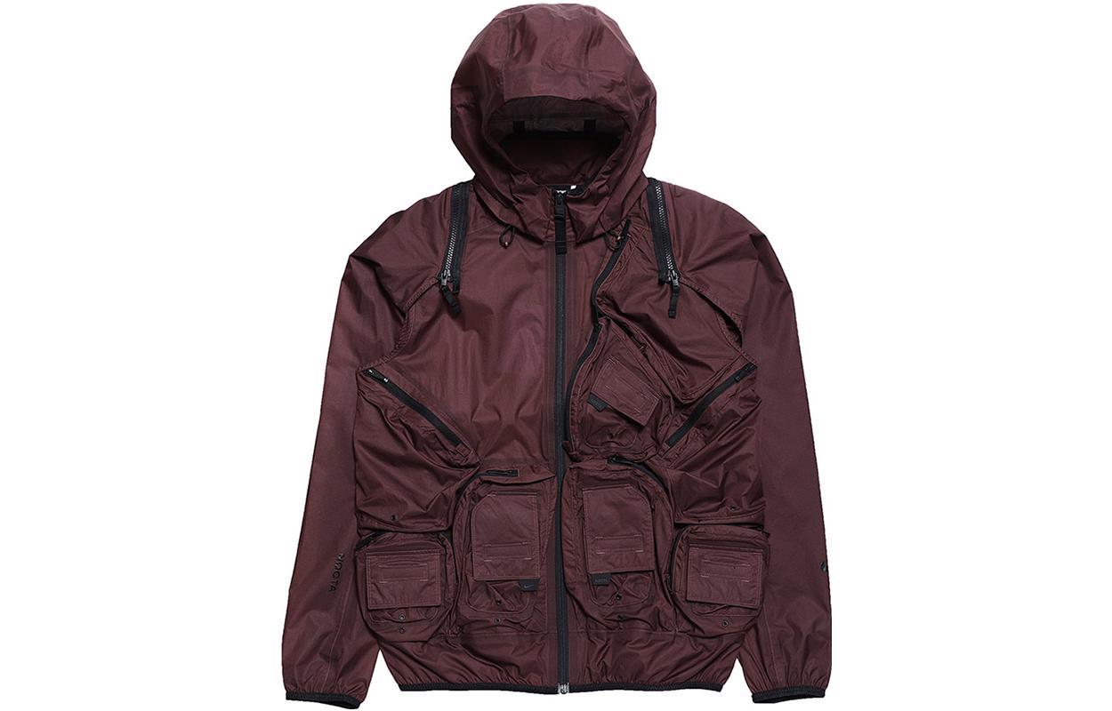 Nike Unisex Solid Color Zip Hoodie Jacket - Reddish Brown DR2618-646 圖 2