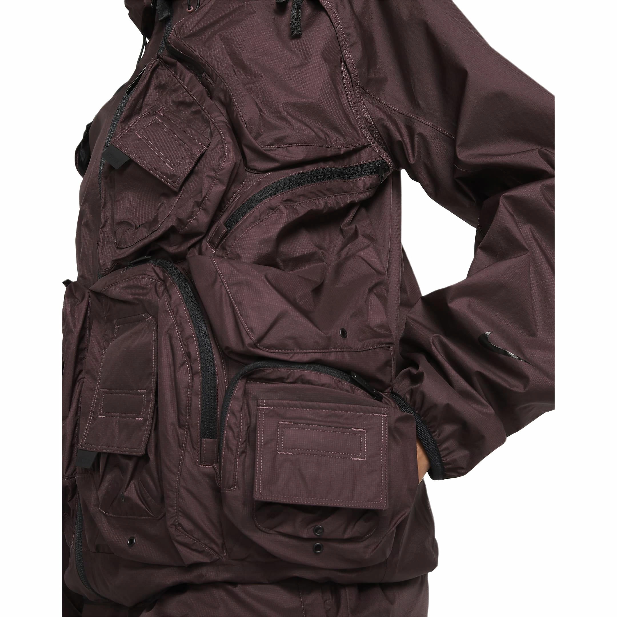 Nike Unisex Solid Color Zip Hoodie Jacket - Reddish Brown DR2618-646 圖 5