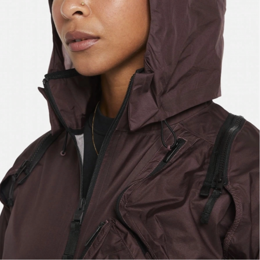 Nike Unisex Solid Color Zip Hoodie Jacket - Reddish Brown DR2618-646 圖 7