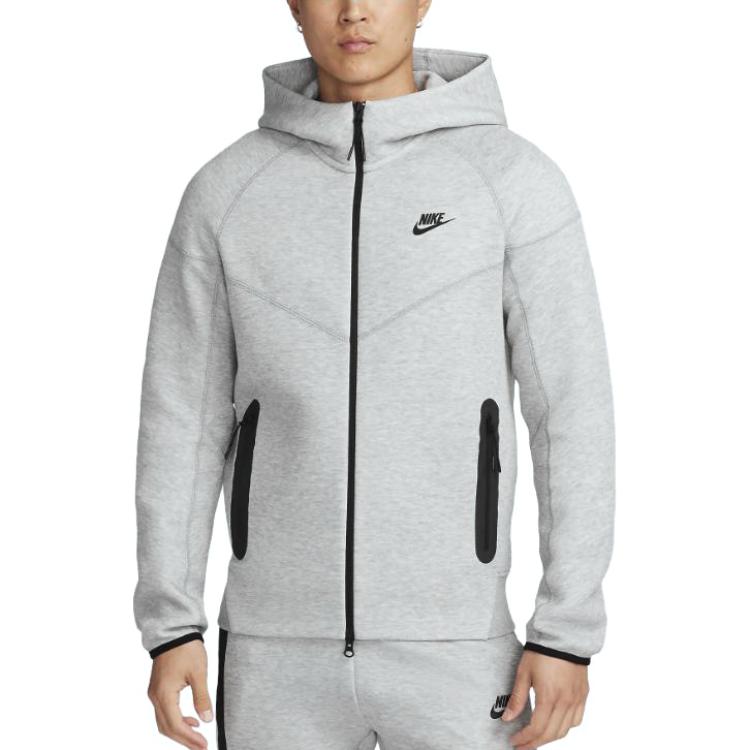 Nike Unisex Solid Gray Double-Zip Hoodie Jacket FB7922-063 圖 5
