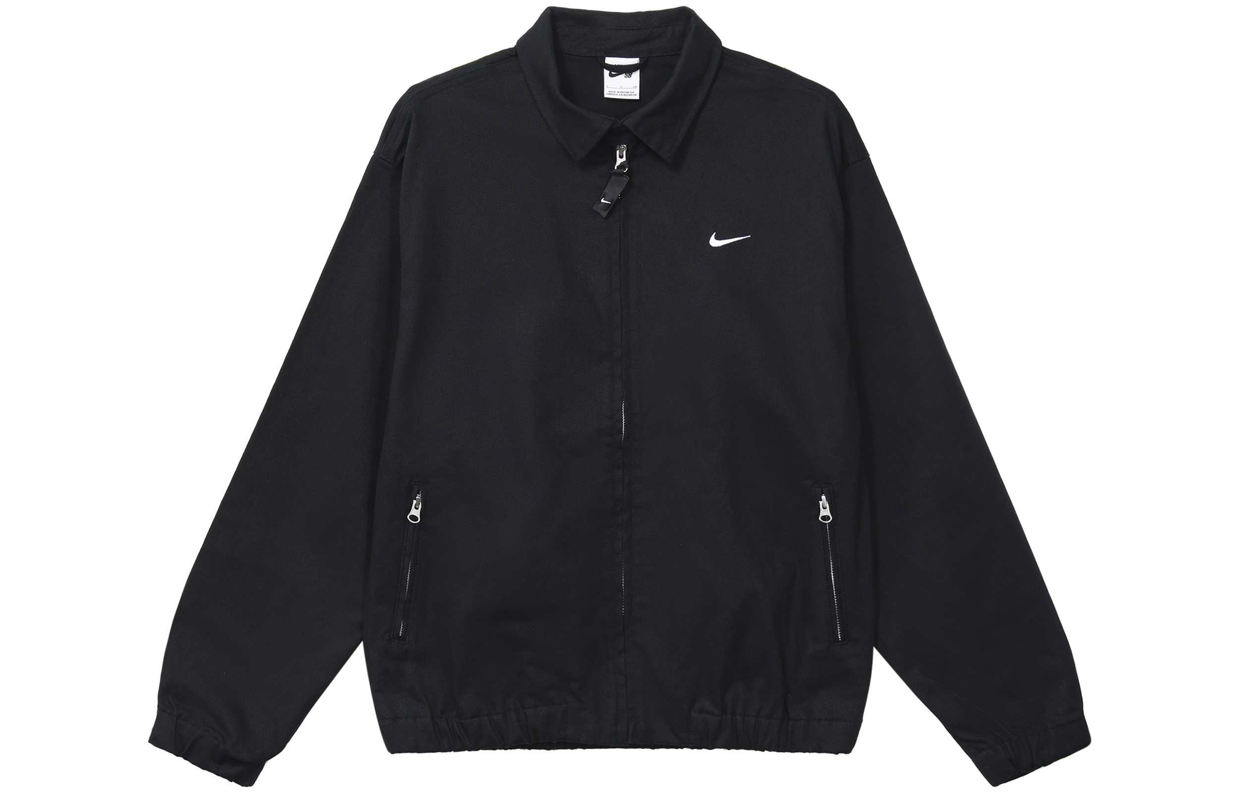 Nike Unisex Solid Logo Casual Collared Jacket Black DQ6335-010 圖 2