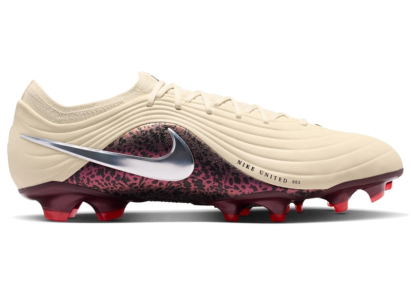 Nike United Tiempo Maestro Elite FG Low 'Fossil Burgundy Crush Metallic Silver' IO8457-201