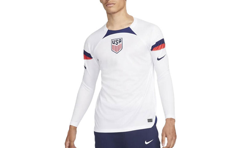 Order ナイキ USA ホーム 長袖 サッカージャージ ファンモデル ホワイト 2022/23 ワールドカップ DN0673-101