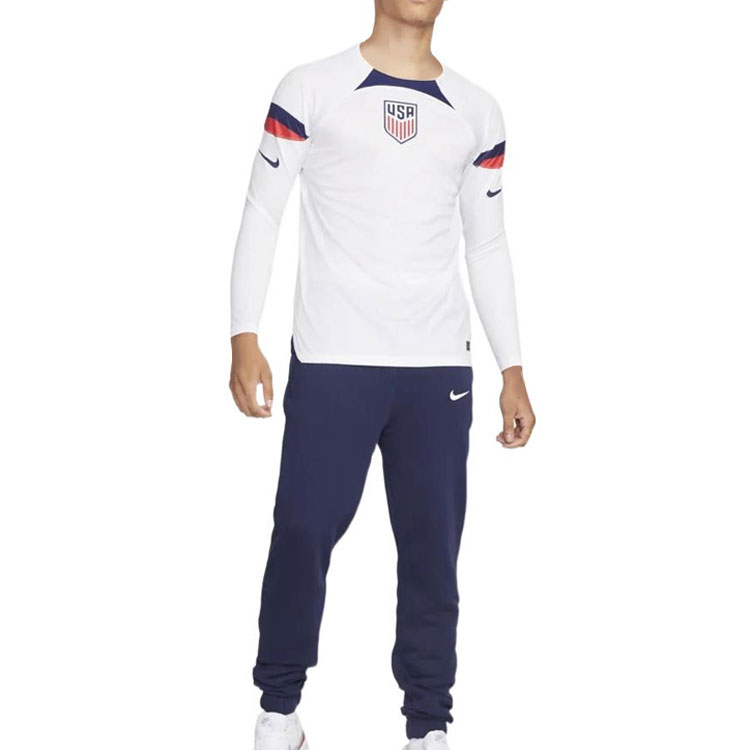 Shop ナイキ USA ホーム 長袖 サッカージャージ ファンモデル ホワイト 2022/23 ワールドカップ DN0673-101