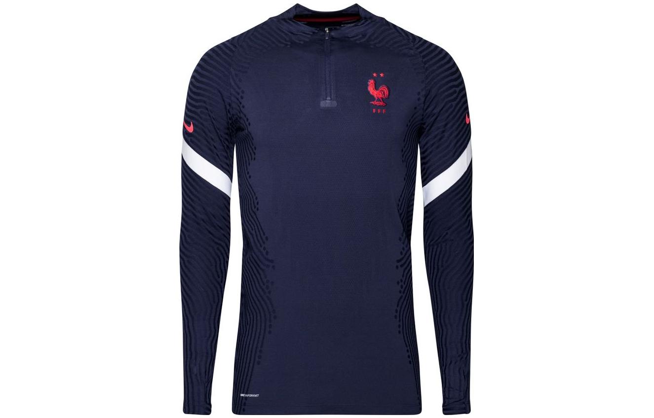 Nike Vaporknit France National Team Player Training Jersey Blue Long Sleeve Tee CD2170-498