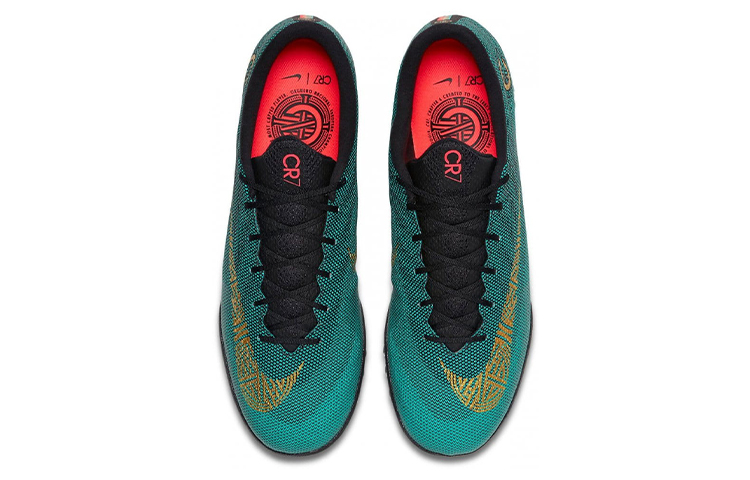 Nike VaporX 12 Academy CR7 TF 'Cristiano Ronaldo Green Black' 圖 4