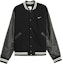 Order Nike Varsity Jacket Black Unisex Long Sleeve Button-Up Plain Colorblock Design FD7845-010