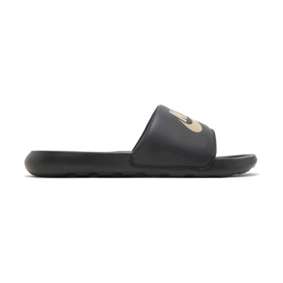 Nike Victori One Slide 'Black Metallic Gold'