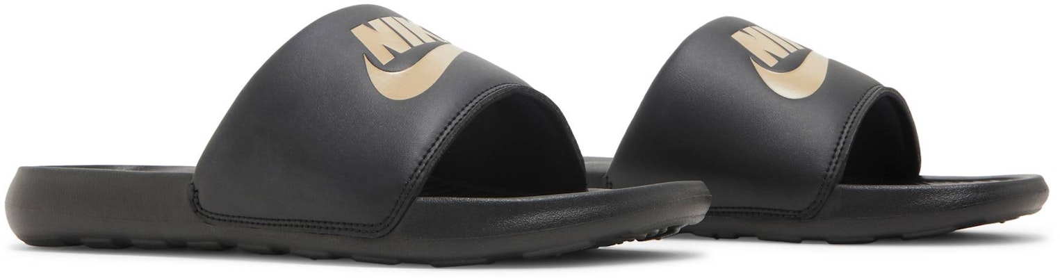 Nike Victori One Slide 'Hitam Emas Metalik' CN9675-006 Cheap Nike Victori One Slide 'Hitam Emas Metalik' CN9675-006