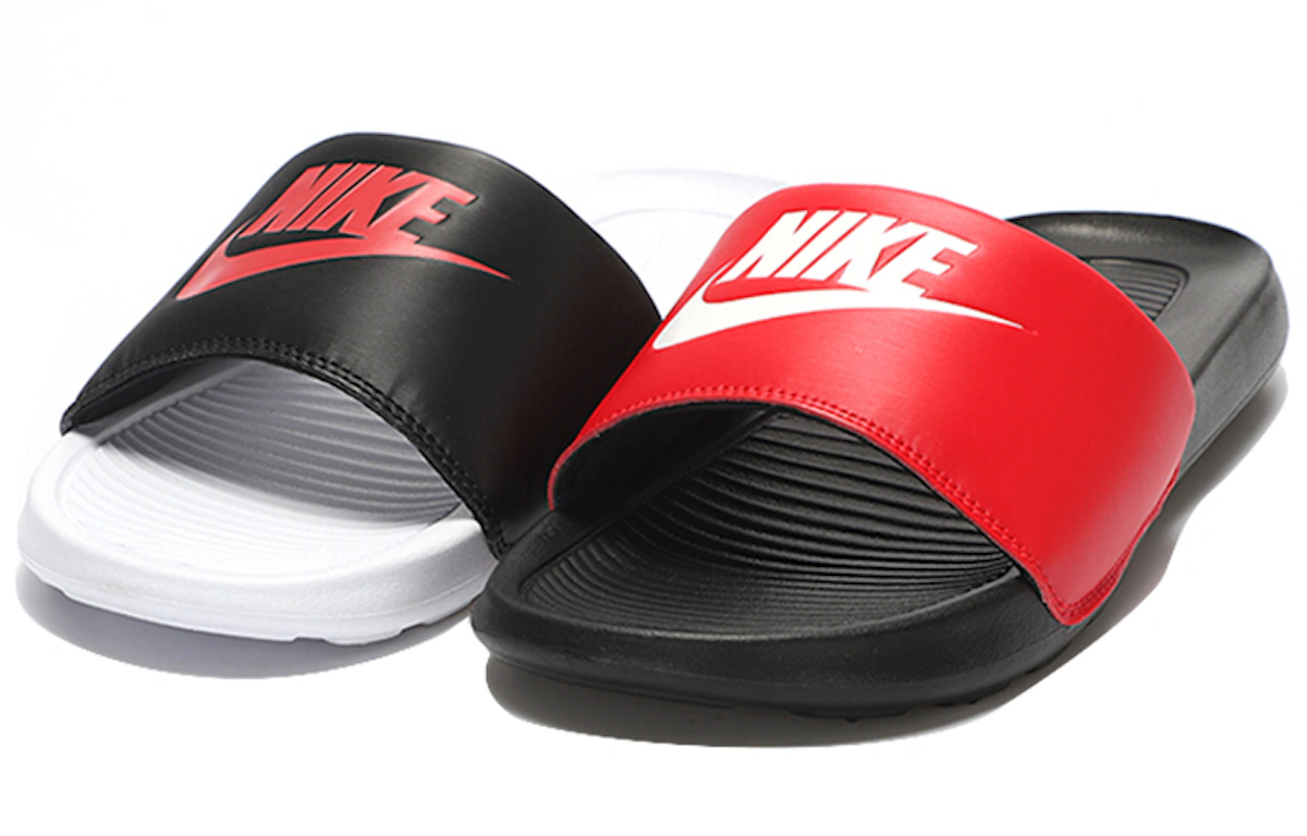 Nike Victori One Slide Mix Cozy Non-Slip Sports Black Red Sandals 'Red Black'