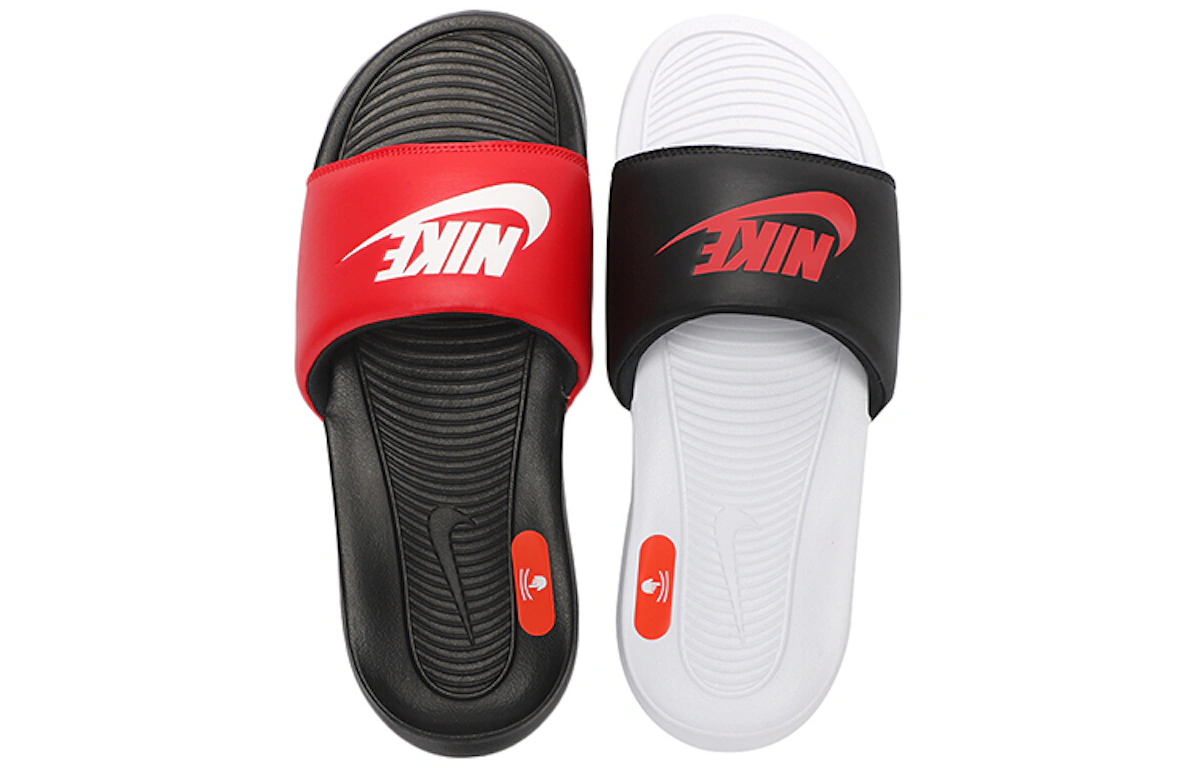 Nike Victori One Slide Mix Cozy Non-Slip Sports Black Red Sandals 'Red Black'