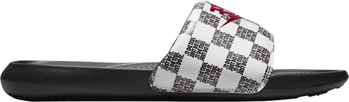 Nike Victori One Slide Print 'Just Do It Checkered - White Black' CN9678-102 Nike Victori One Slide Print 'Just Do It Checkered - White Black' CN9678-102