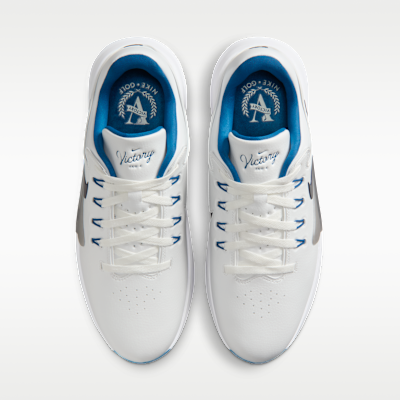 Shop Nike Victory Pro 4 Zapatos de Golf Blanco/Azul Costa/Plata Metálico/Obsidiana HM9220-104