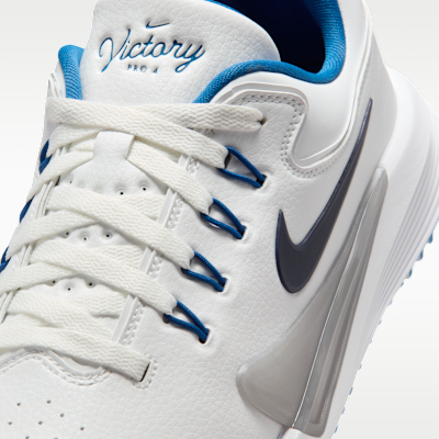 Cheap Nike Victory Pro 4 Zapatos de Golf Blanco/Azul Costa/Plata Metálico/Obsidiana HM9220-104