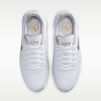 Shop Nike Victory Pro 4 Golf Shoes White/Metallic Gold IF4082-100