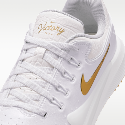 Cheap Nike Victory Pro 4 Golf Shoes White/Metallic Gold IQ6775-100