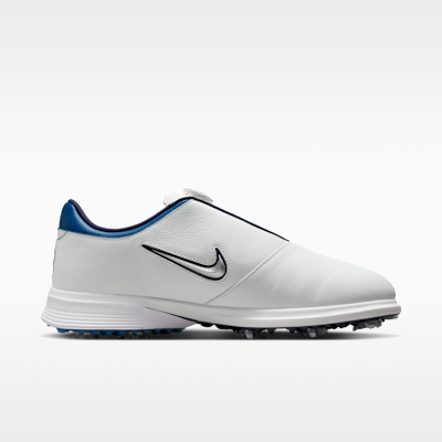 Lookbook Zapatos de Golf Nike Victory Tour 4 BOA Blanco/Azul Corto/Plateado Metálico HM6545-102
