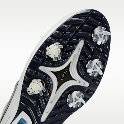 Sizing Zapatos de Golf Nike Victory Tour 4 BOA Blanco/Azul Corto/Plateado Metálico HM6545-102
