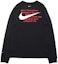 Lookbook Camiseta Nike Vintage Negro de Manga Larga con Doble Swoosh y Diseño Gráfico. CK2260-010