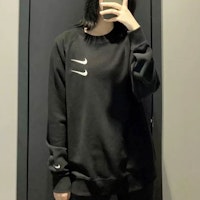 Camiseta Nike Vintage Negro de Manga Larga con Doble Swoosh y Diseño Gráfico. CK2260-010 Details for Camiseta Nike Vintage Negro de Manga Larga con Doble Swoosh y Diseño Gráfico. CK2260-010