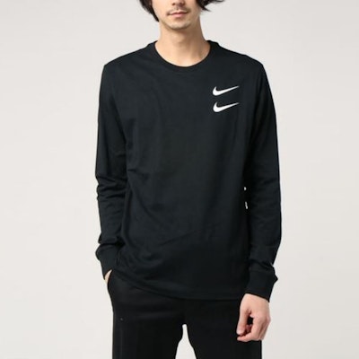 Camiseta Nike Vintage Negro de Manga Larga con Doble Swoosh y Diseño Gráfico. CK2260-010 Cheap Camiseta Nike Vintage Negro de Manga Larga con Doble Swoosh y Diseño Gráfico. CK2260-010