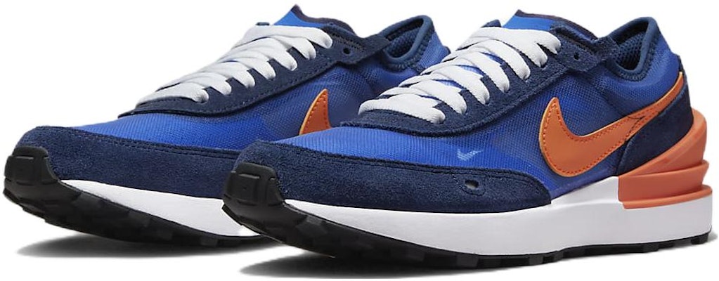 (JR) Nike Waffle One Kasut Sukan Santai Biru 'Orange' DC0481-402 Lookbook (JR) Nike Waffle One Kasut Sukan Santai Biru 'Orange' DC0481-402