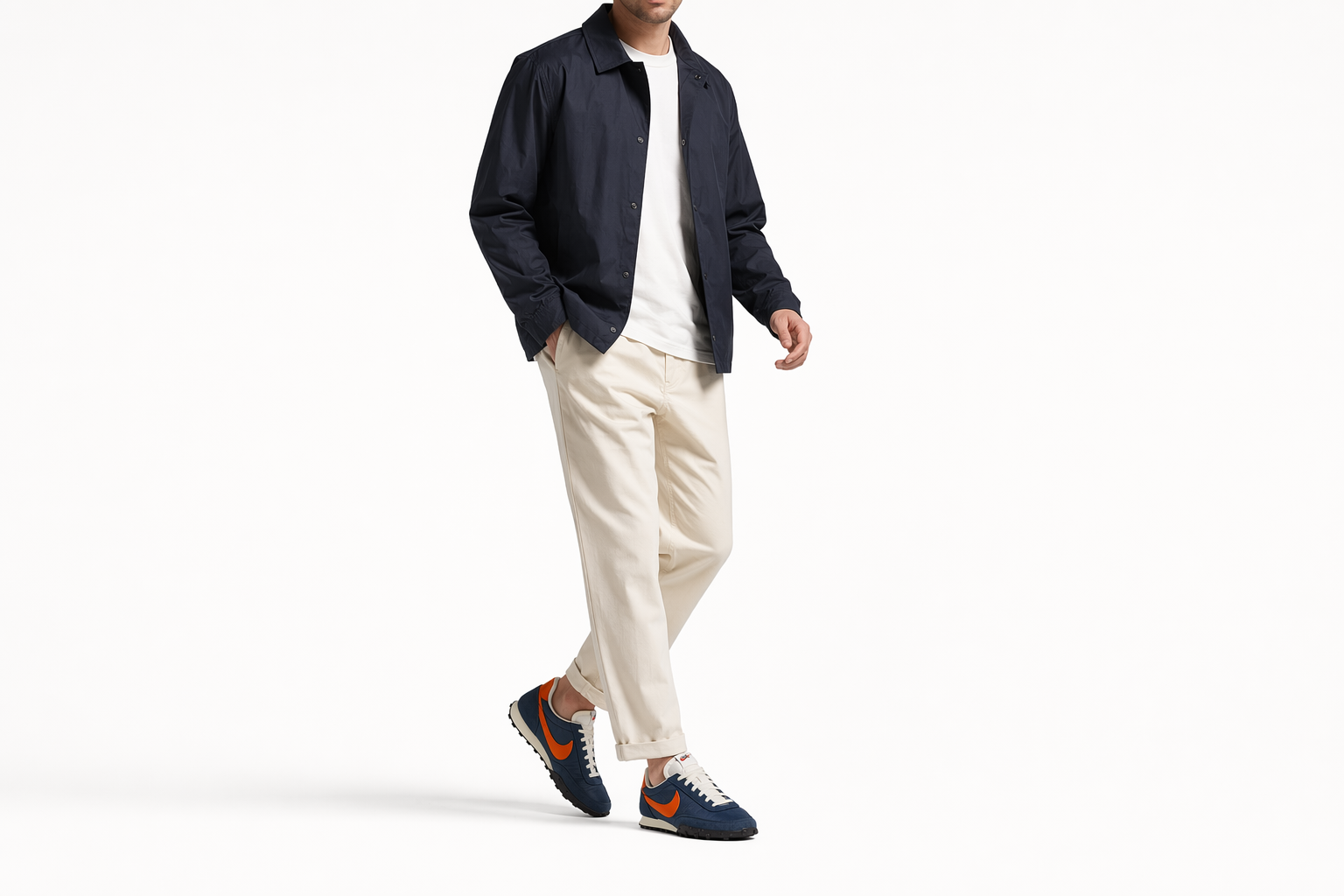 Order Nike Waffle Racer Midnight Navy/Sail/Coconut Milk/Safety Orange Malaysia IM8658-400