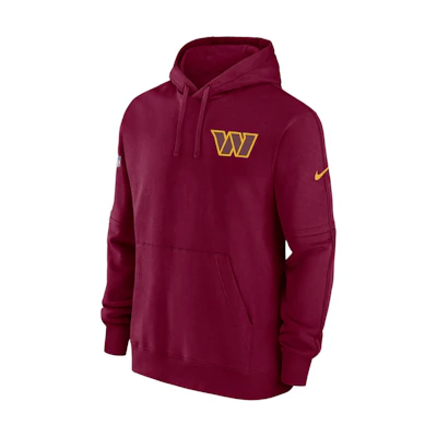 Nike Washington Commanders Sideline Club Red Logo Hoodie Pullover Sweater 00MS67P9E-1UL