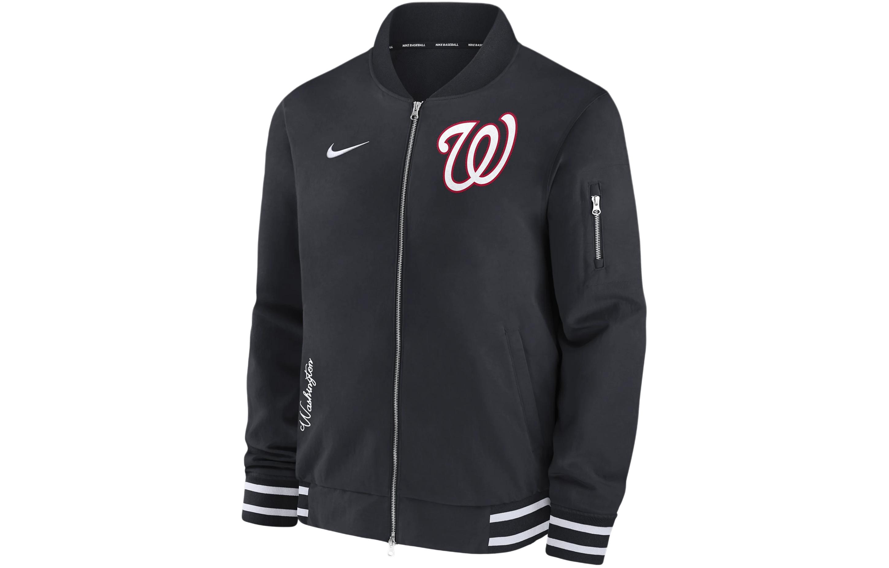 Nike Washington Nationals Full-Zip Jacket Black Casual Outerwear 015D03AZWTL-132