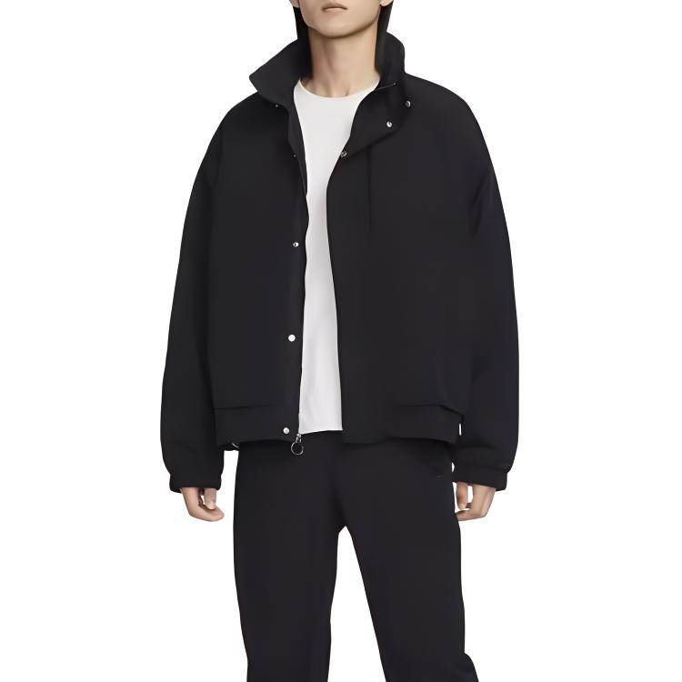 Shop Nike Jaket Longgar Tahan Air UV Protection Warna Hitam FZ0715-010