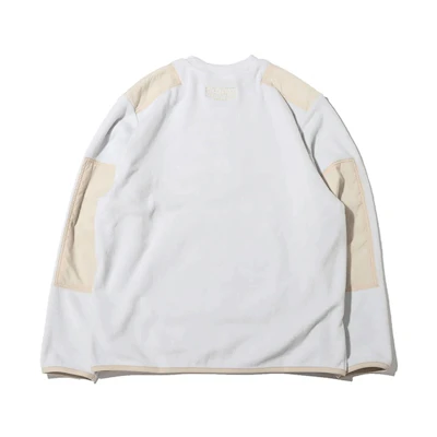 Nike White Crewneck Sweatshirt with Color-Block Logo Design DO3438-025