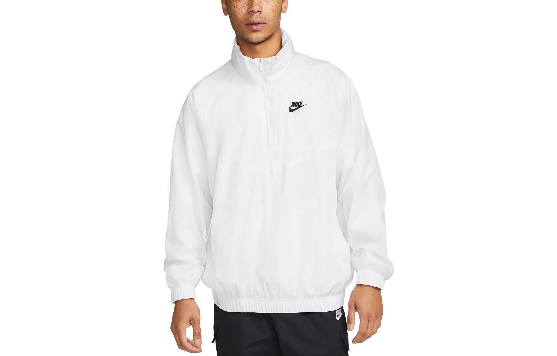 Nike White Full-Zip Hoodie Jacket with Logo  DQ4910-100