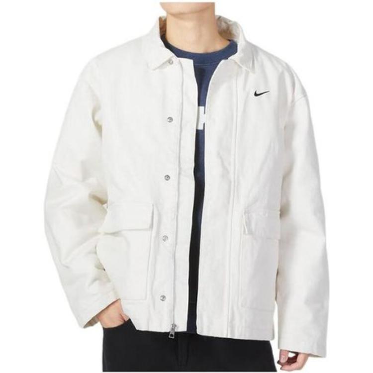 Cheap 나이키 화이트 로고 카라 긴팔 워크웨어 재킷 DQ4939-030