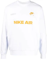 Nike White Pullover Sweatshirt with Logo Graphic Print DM5207-100 Nike White Pullover Sweatshirt with Logo Graphic Print DM5207-100