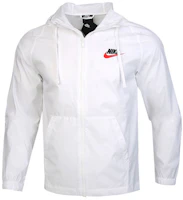 Nike White Woven Hooded Jacket with Large Back Logo - Spring Edition CZ8677-100 Nike White Woven Hooded Jacket with Large Back Logo - Spring Edition CZ8677-100