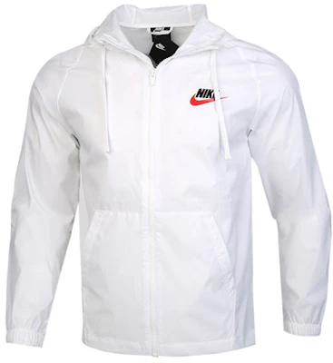 Nike White Woven Hooded Jacket with Large Back Logo - Spring Edition CZ8677-100 Order Nike White Woven Hooded Jacket with Large Back Logo - Spring Edition CZ8677-100