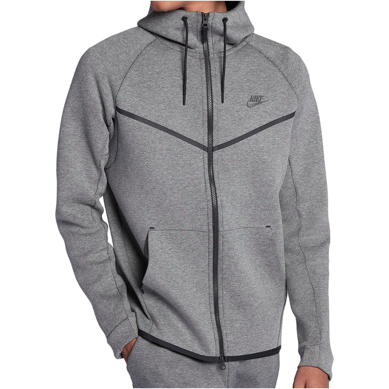 Shop Nike 防風休閒針織外套 灰色 805145-091