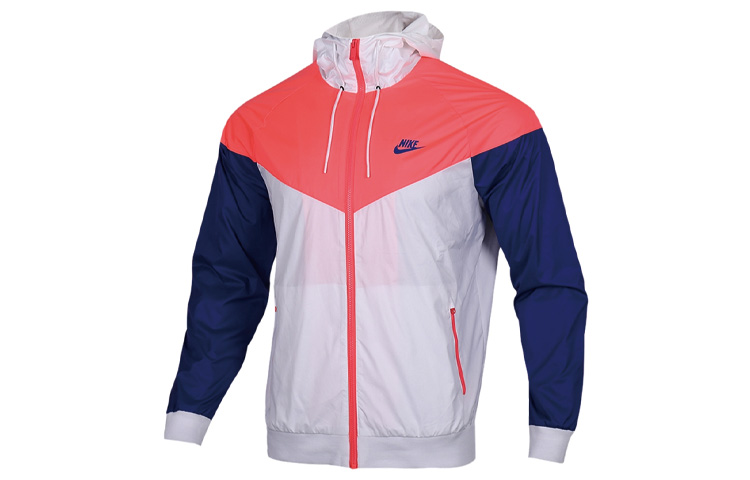 Nike Windrunner Colorblock Jacket Blue White Orange Casual Sportswear 727325-104