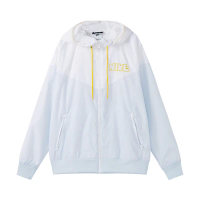 Nike Windrunner Embroidered Logo Colorblock Hooded Jacket Football Grey DX0695-085